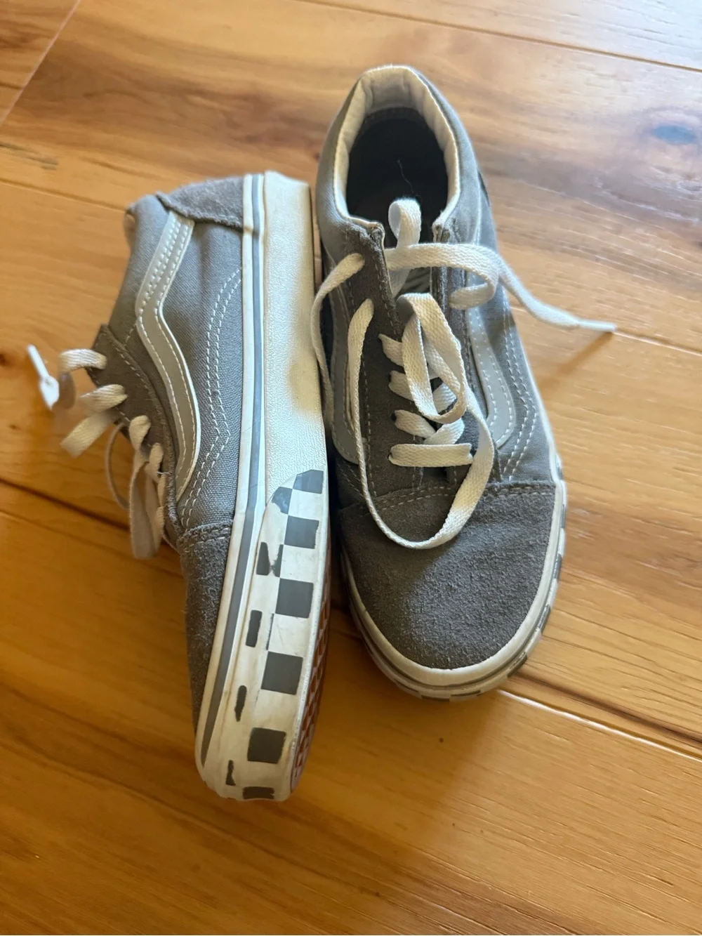 Vans Kids Gray Suede Lace-Up Sneakers